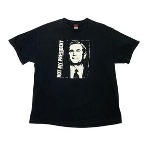 Vintage Fat Wreck Chords Not My President Bush T Shirt Men's XL